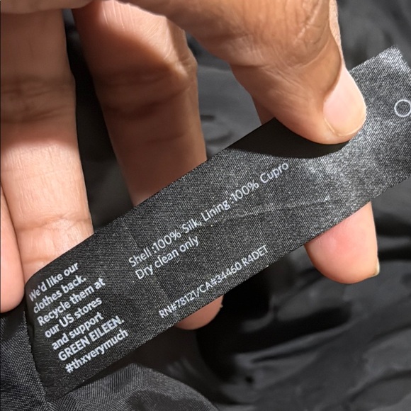 Eileen Fisher black Textured polka dot silk one button blazer Jacket - Picture 8 of 10